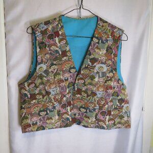 Vintage "Kids Around the World" Tapestry Vest, Size Large UNISEX (TEACHERS)